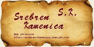 Srebren Kamenica vizit kartica